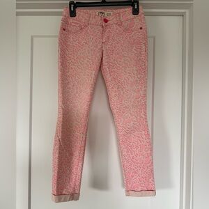 LEI Pink Patterned Women Jeans